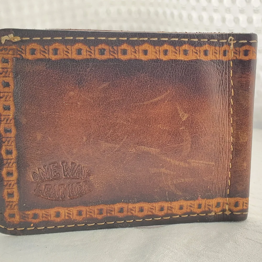 Brown Leather Money Clip